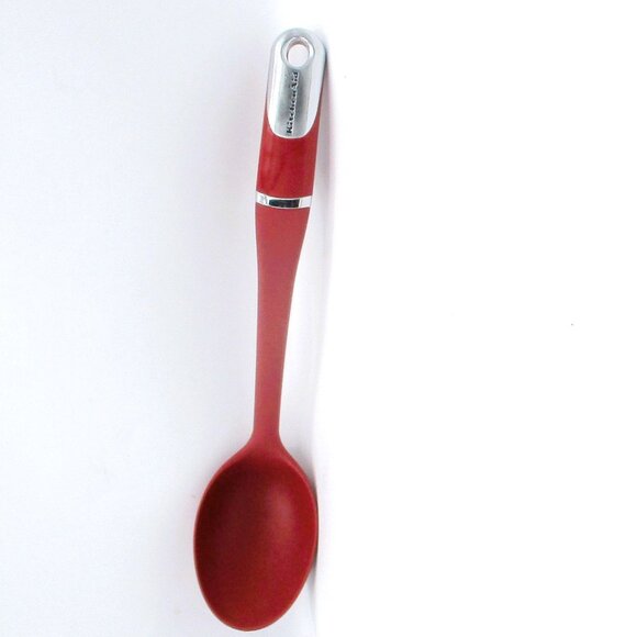 KitchenAid Red Nylon Large Serving Spoon 14" Durable Mixing Professional Utensil - Picture 1 of 3